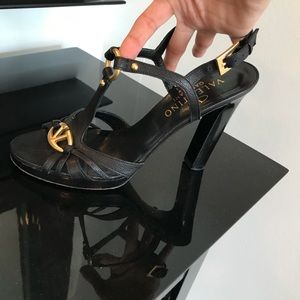 Valentino black leather heels